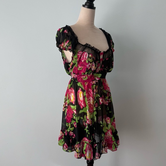✨ Betsey Johnson Intimates Sheer Floral Babydoll Lingerie 1X ✨ - Picture 6 of 12